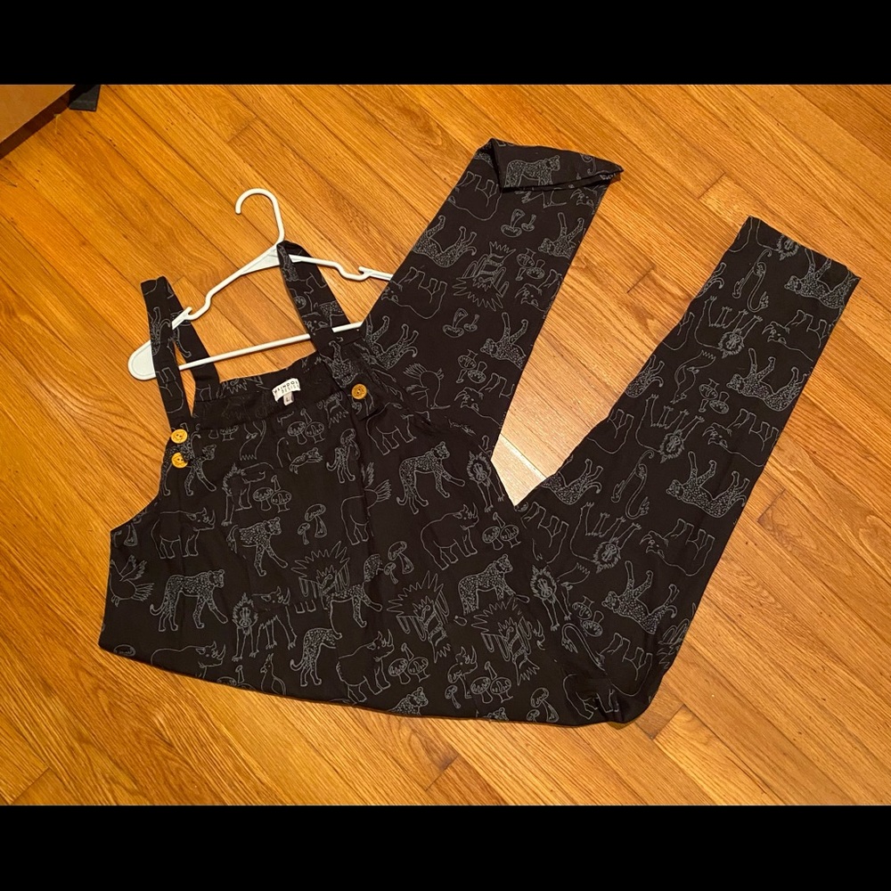 Black Animal Print Jumpsuit